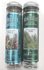 Lot of 2 Scentsicles Scented Ornaments WHITE WINTER FIR  O CHRISTMAS TREE