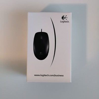 Logitech B100 Optical USB Wired Mouse 910-001439 Black 3 Button 800 DPI NEW