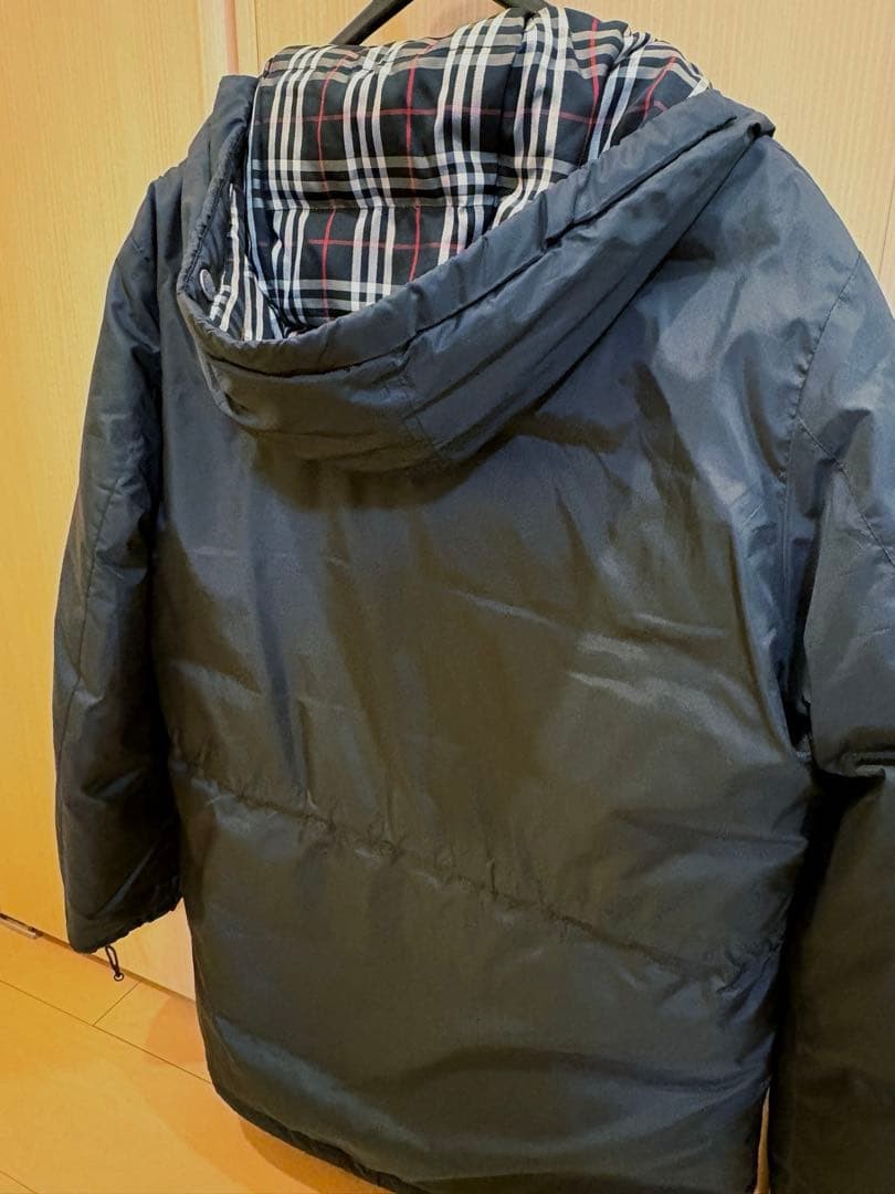 Burberry Black Label Down Coat, Men's Size L, Black, Pockets, Used thumbnail 2