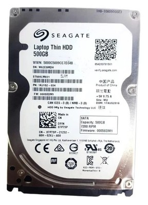 Seagate ST500LM021  2.5in. SATA 500GB SATA 6Gb/s Thin Internal Hard Drive