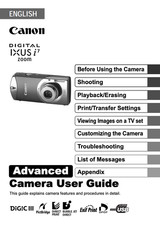 Canon IXUS i7 Zoom Digital Camera User Owner Instruction Manual