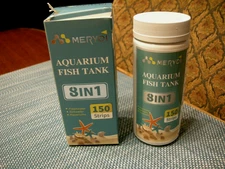 MERYDI Aquarium Test Strips 8in1 Aquarium Ammonia PH - Saltwater Freshwater *NEW