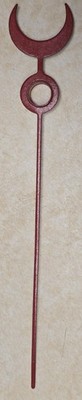 1 RED CRESCENT MOON 2nd HAND 8.5 mm Hole, 4 3/4'' Center Hole To Tip Clock Part