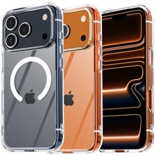 For iPhone 17 Pro Max Air Clear Case Magsafe Transparent Shockproof Bumper Cover