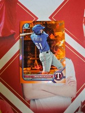 2022 Bowman Chrome Baseball Base Orange Ice Maximo Acosta /50