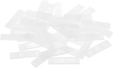 Mosaic Tiles Stained Glass Strips 1.57" x 0.4" Cream White for Crafts