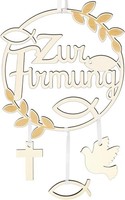 Firmung Deko Holz TüRkranz AnhäNger FüR Fenster Garten Wand Geschenk Jungen