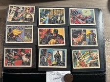 1966 BATMAN A&BC UK Version BLACK BAT Partial Set 24/55 Very Rare!  VG Batman RC