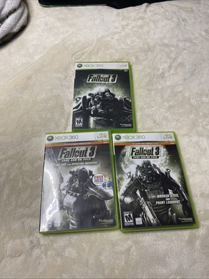 Fallout 3 & Game Add On Pack Bundle (Microsoft Xbox 360, 2008) CIB w Poster