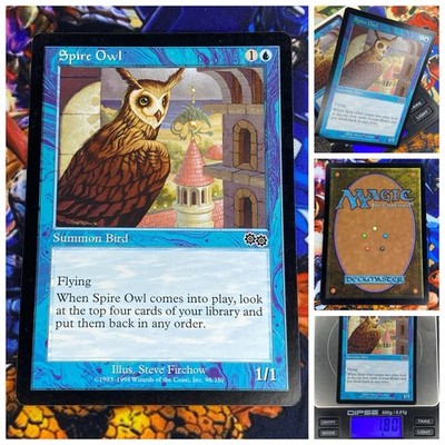 MTG Spire Owl     NM Magic TCG Urzas Saga 1998 Vintage OG Blue Staples
