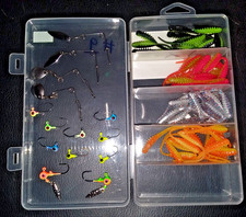 #9VANZ BADAZZ Crappie BAIT 60pcs 2" Zippers with 10 jigs FOUR spinners  FREE Box