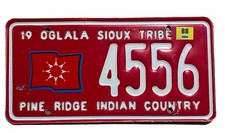 License Plate Plate Tribal South Dakota Pine Ridge Indian Country Oglala 4556 License Plate Plate Tribal South Dakota Pine Ridge Indian Country Oglala 4556