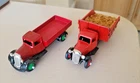 New Listing1950s Red Dinky 25 Series Hybrid Tipper Truck + Cherry Red Dropside Truck 25a