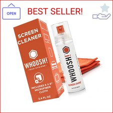 WHOOSH Screen Shine Go XL - 3.4 fl oz with Microfiber Cloth - Powerful Streak-F
