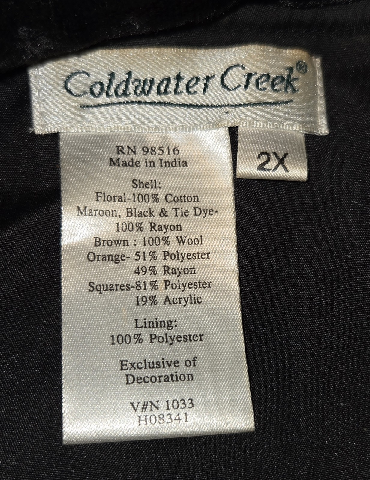 Coldwater Creek Patchwork Jacket  2X Sequins  Mix… - image 10