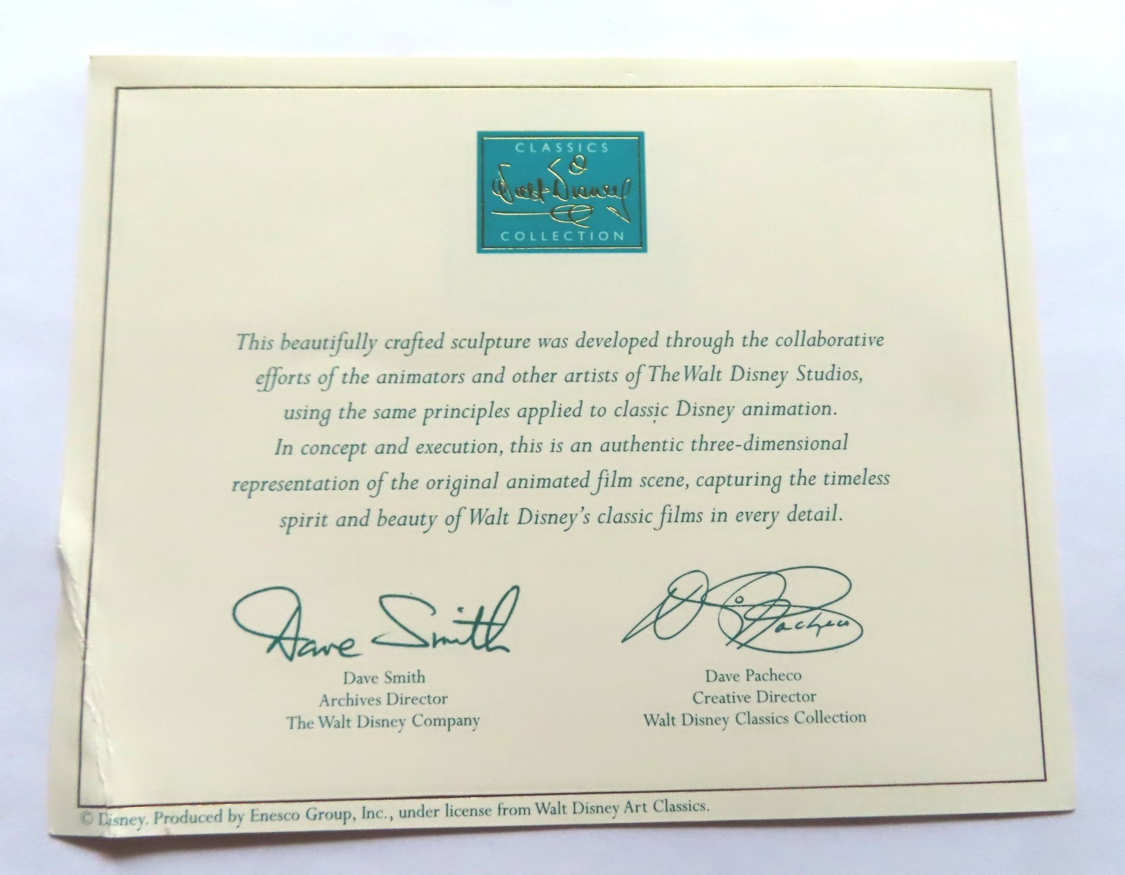 Walt Disney Classics Collection: Figment Dreamfinder Imaginary Friends Signed