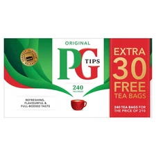 PG Tips Original Tea Bags 240 Count Imported Black Tea from Great Britain