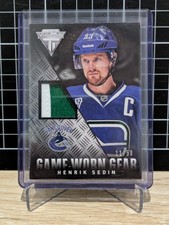 2013-14 Panini NHL Titanium Hockey Henrik Sedin Game Worn Gear 11/50 Canucks