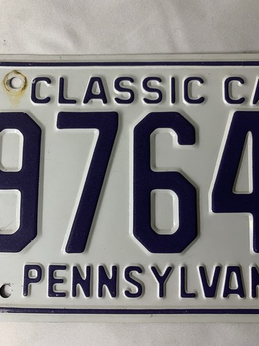 Pennsylvania License Plate - Classic Car - Purple on White - Good Condition - Picture 3 of 6