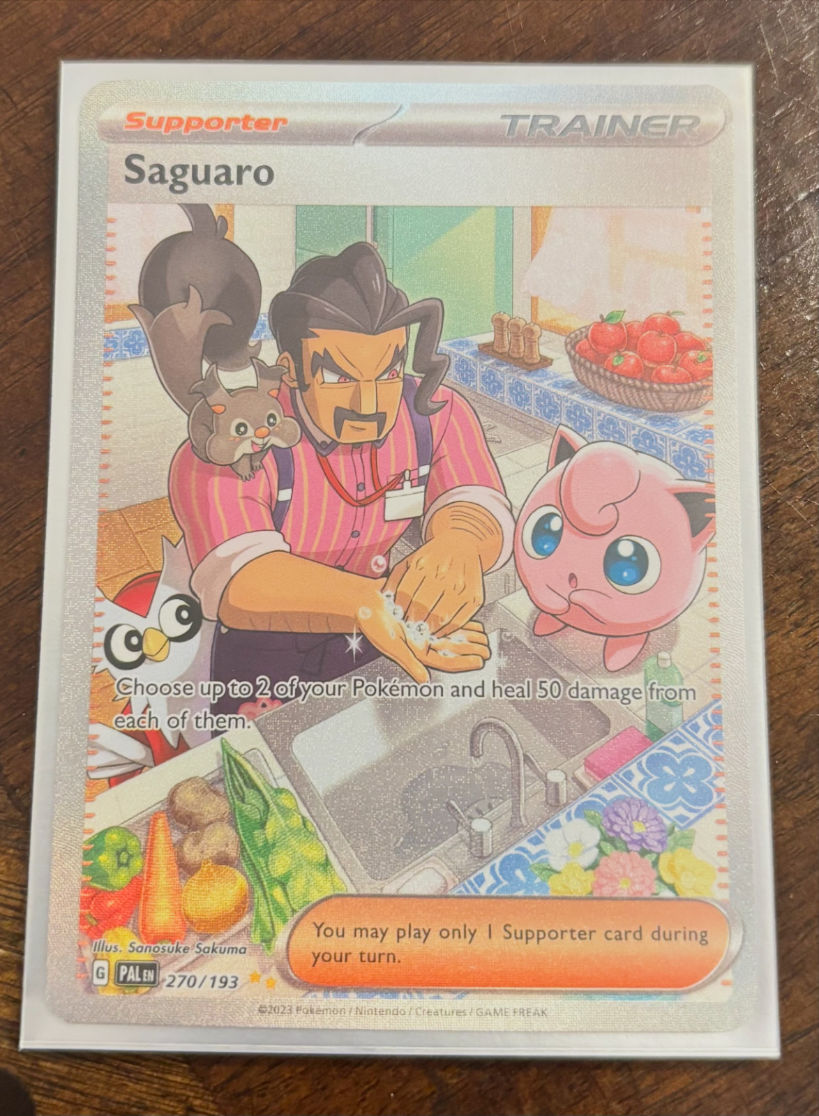 Pokemon TCG Saguaro 270/193 Paldea Evolved Special Illustration NM