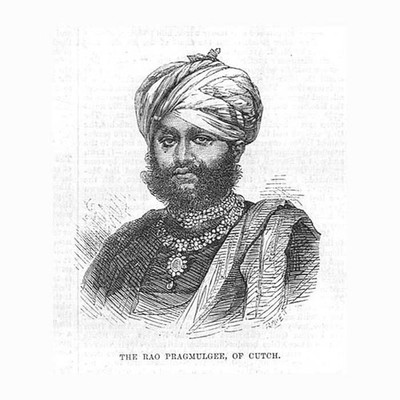 INDIEN The Roa Pragmulgee of Cutch - antiker Druck 1875