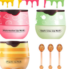 3PCS Honeybalm Lip Balm UK Honey Lip Scrub Exfoliator Moisturizing Dry Lips Care