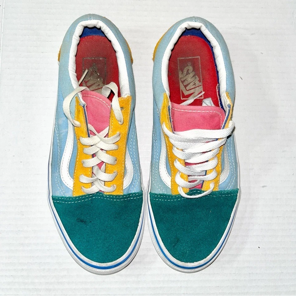 Zapatillas Vans Old Skool Para Mujer 7.5 Club Náutico Gamuza Bloques de Color Monopatín Retro Foto 3 de 4