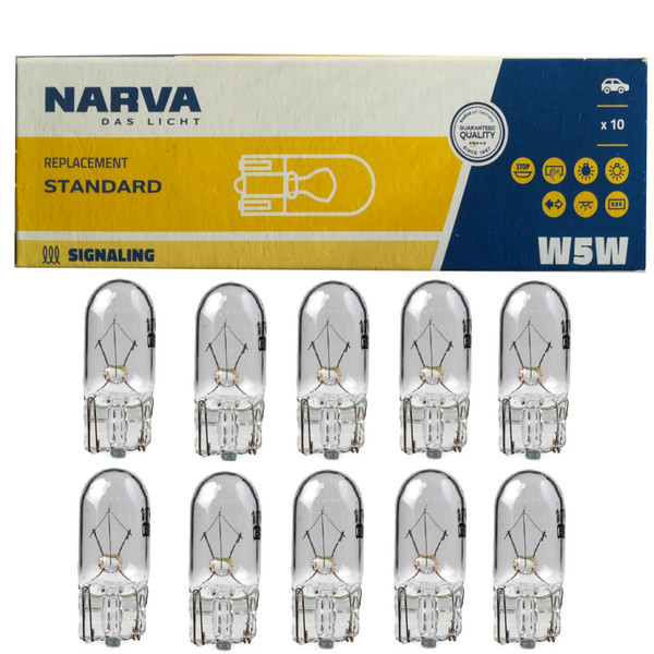 80 StüCk Narva GlüHlampe Glassockellampe GlüHbirne T10 12V 5W W2,1X9,5D N12W-image