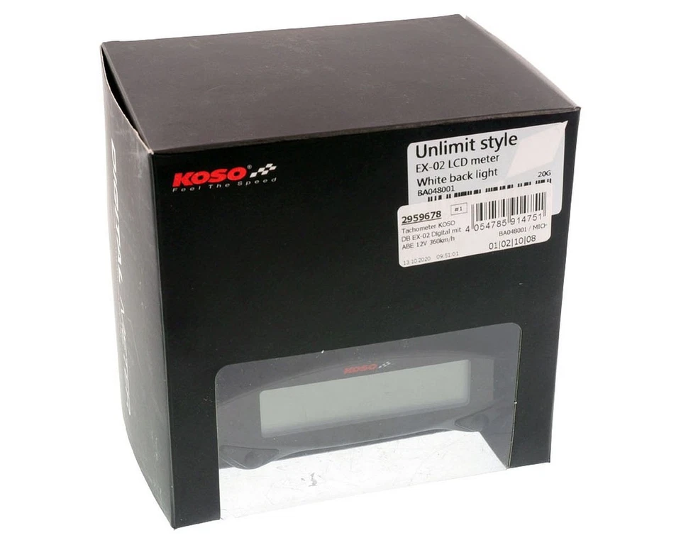 Digital Tacho KOSO DB EX-02S EX02S Tachometer mit Kontrollleuchten mit ABE Multi - Bild 3 von 4