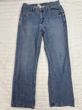 Buddy Lee Dungarees Jeans Mens 32x34 Blue Denim Straight Leg Registered Patch Buddy Lee Dungarees Jeans Mens 32x34 Blue Denim Straight Leg Registered Patch