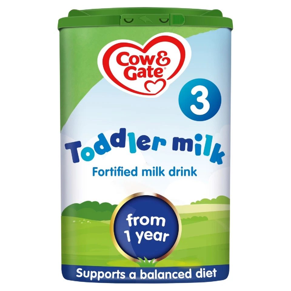 6 x 800g Cow & Gate Toddler Milk 3 Fortified Milk Drink From 1 Year - Image 2 of 4