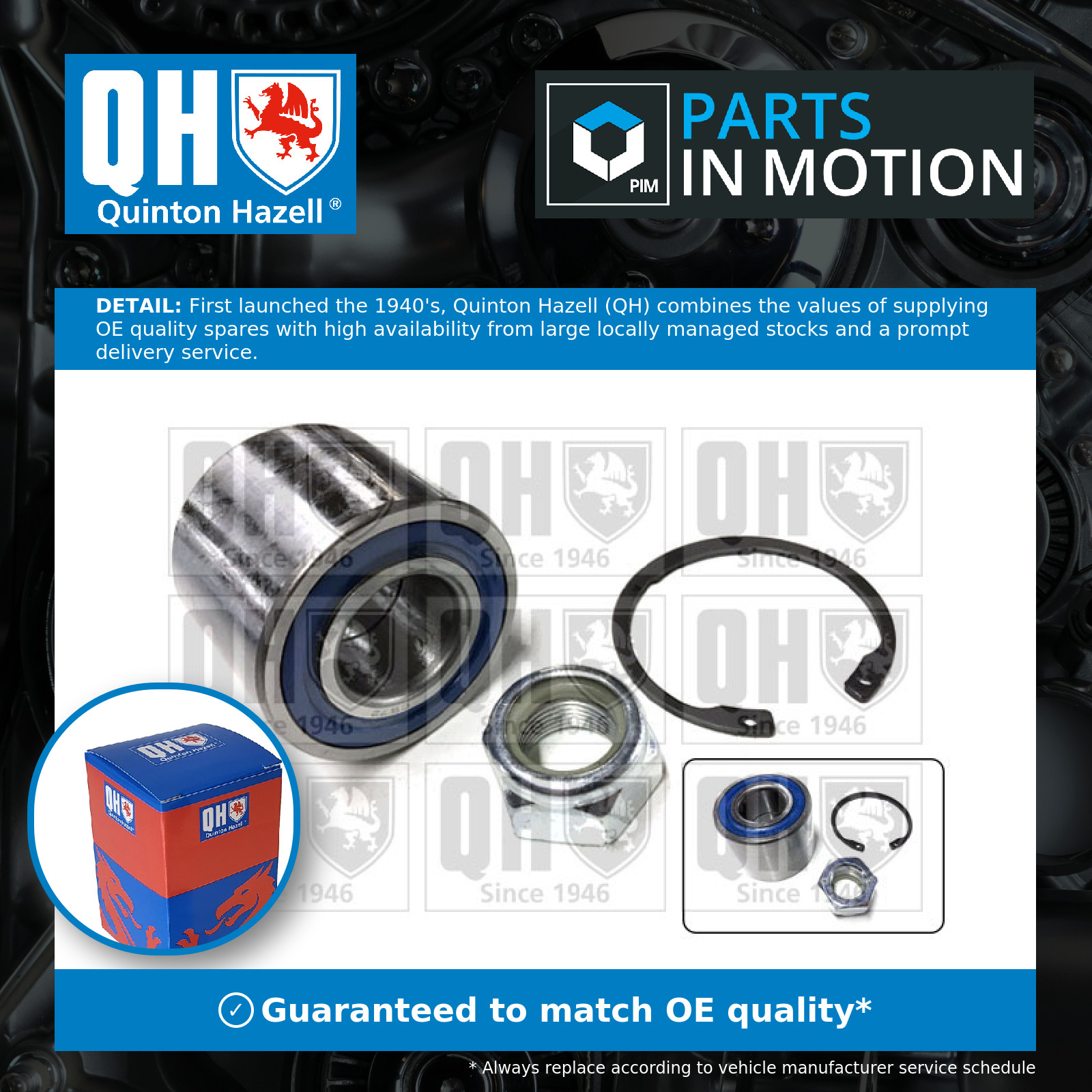 Front Wheel Bearing Kit QWB907 Fits Nissan Kubistar Renault Kangoo Laguna Hazell - Image 15