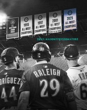 SEATTLE MARINERS 2025 AL WEST CHAMPIONS REPLICA BANNER T-MOBILE 3/27/26