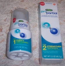 Polident Pro Partial Step 1 Purify Foam Denture Cleanser  & Step 2 Toothpaste