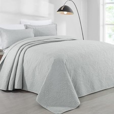 HOMBYS Alaska King 132x 120 Bedspread 132x120, Light Grey