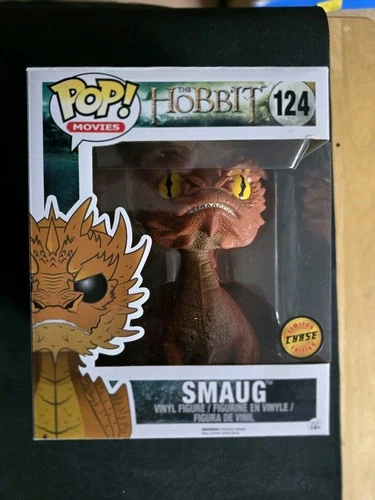 Funko Pop! Hobbit 124 Smaug Yellow Eyes Chase SHELF WEAR Lord of the Rings New