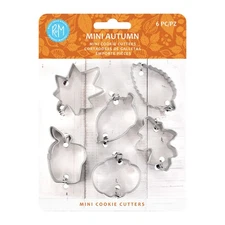 R&M International 6 Piece Mini Leaf Cookie Cutter Set
