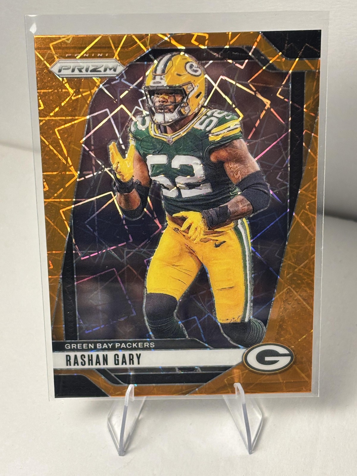 2024 Panini Prizm #107 Rashan Gary Orange Lazer