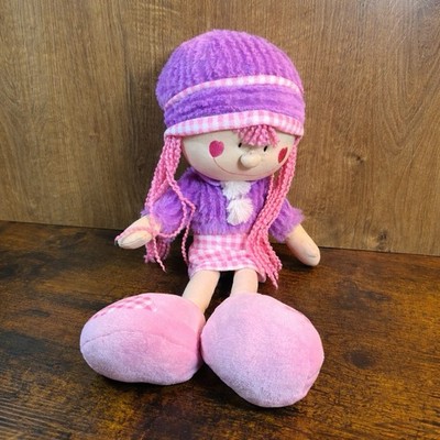 Gosh Designs Stoffpuppe Plüsch Mädchen rosa lila Stofftier 18 Zoll Plüschtier süß