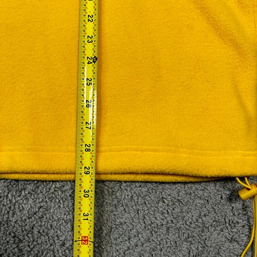 VTG Y2K Old Navy Sweatshirt Men XL Yellow Fleece 1/4 Zip Lined Grunge Spell Out - Picture 4 of 6