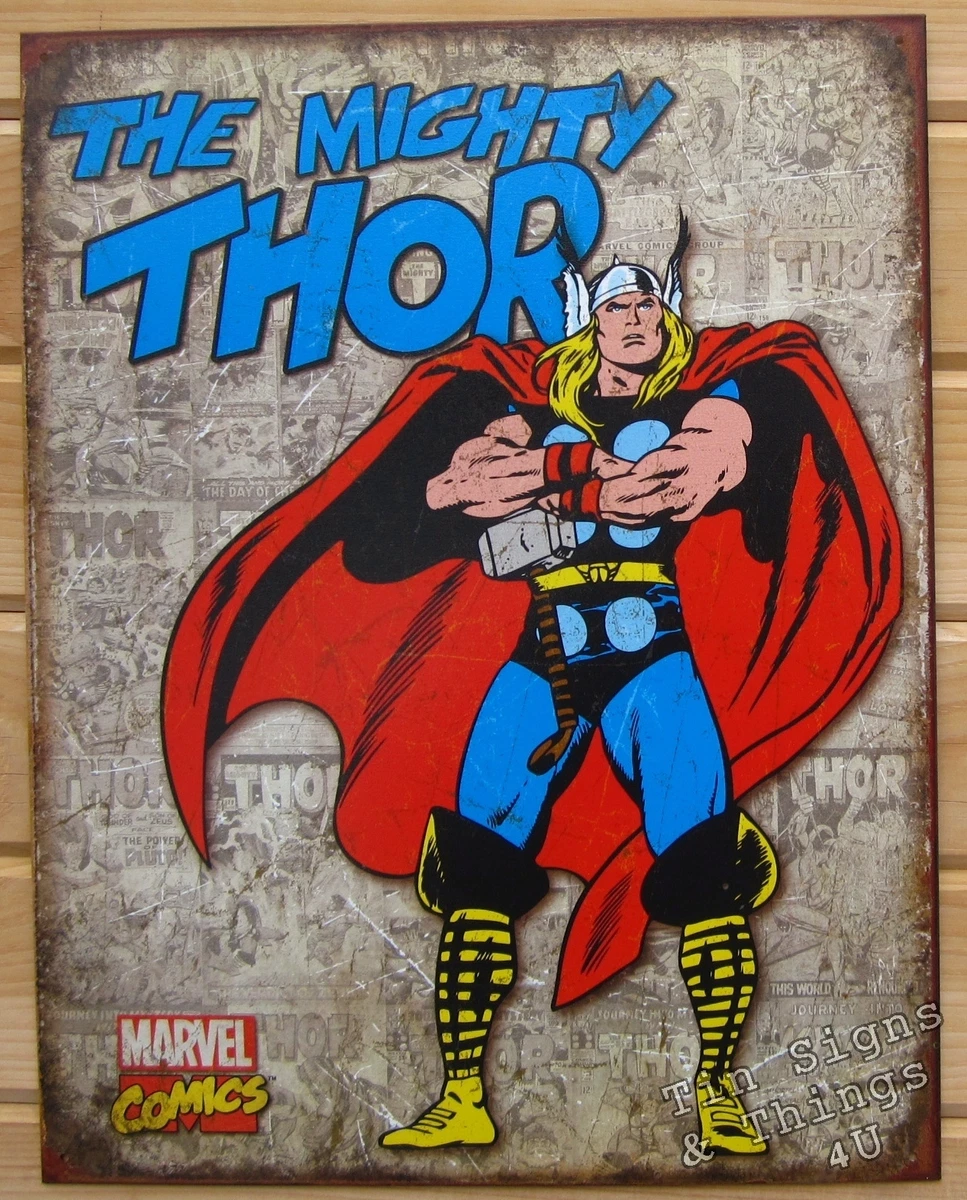 The Mighty Thor marvel TIN SIGN metal poster comic book superhero wall art  1889 | eBay