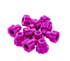 Nylon PLASTIC PINK Knurled Thumb Nut, 10-24, Qty 25