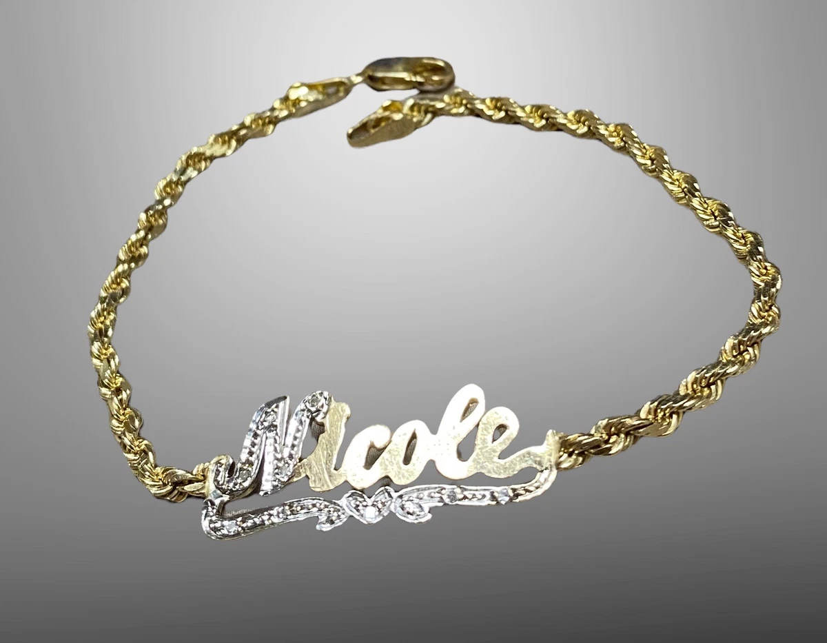 14K Gold Plated Double Heart Stampato Nameplate Bracelet | Banter