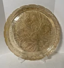 Jeanette Glass Vintage Floragold Louisa Iridescent 13 1/2" Serving Platter