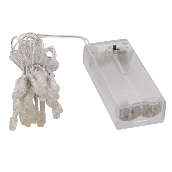 Led-Lichterkette, Batteriebetrieben Timer Warmweiß 20 Leds-image