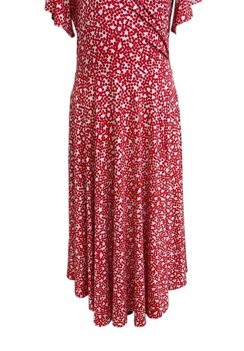 LEINA BROUGHTON Red Polka Dot Stretch Jersey Midi Dress Size 12 - Picture 3 of 11