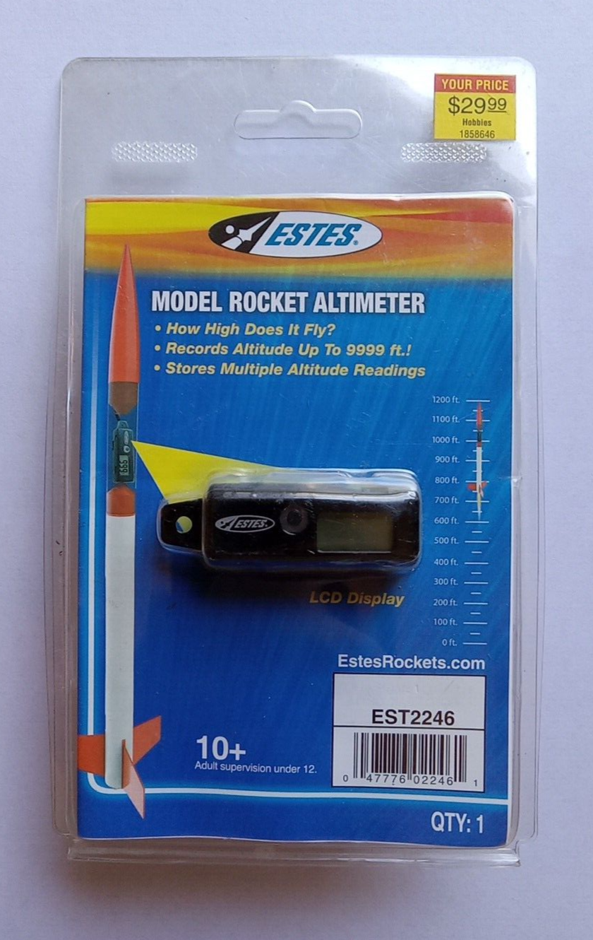 ESTES MODEL ROCKET ALTIMETER flight height recorder distance space EST2246 eBay