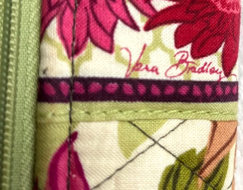 Vera Bradley Acolchado Baguette Floral Bolso de Mano Cartera Cierre Magnético Foto 4 de 4