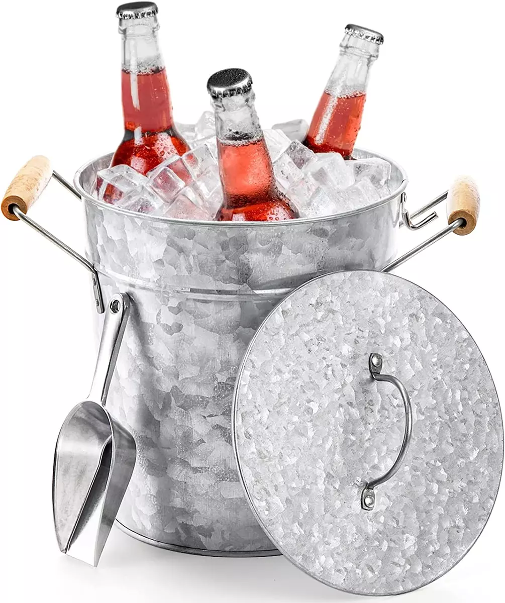Galvanized ice hotsell bucket with scoop