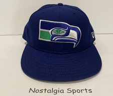 Vintage SEATTLE SEAHAWKS NEW ERA 59/50 Wool HAT NEW Old Stock FITTED Size 7-1/8